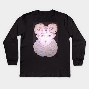 Aries Astrology Sign - the Ram Kids Long Sleeve T-Shirt